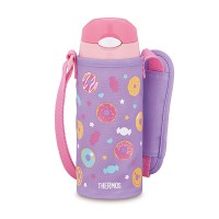Thermos Vacuum Insulated Straw Bottle 400ml - Donuts
